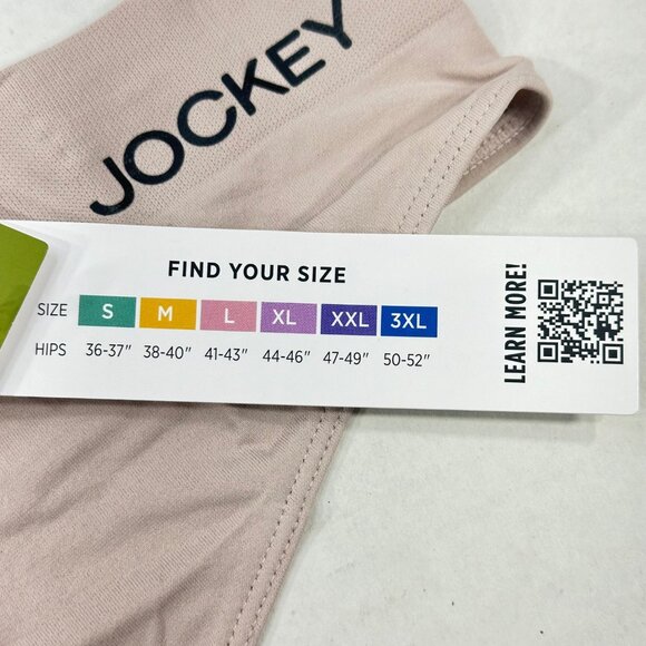 Jockey Women's Size Large Panty Thong Essentials Beige New With Tags - Picture 9 of 12